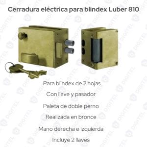 Cerradura Electrica Universal Para Blindex 2 Hojas Locales