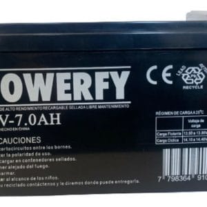 Batería Recargable De Gel 12v 7a para Alarmas, UPS o Iluminación