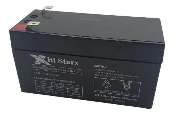Batería Recargable 12v 1,3A para Alarmas UPS e Iluminación